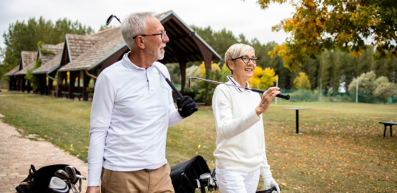 Retirees on golf course