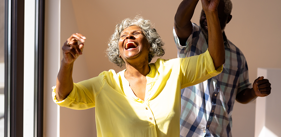 Retirees dancing